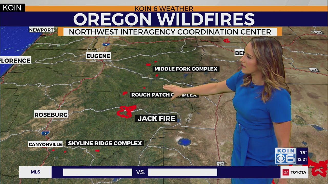 Weather forecast Keeping an eye on the wildfires in the Cascades YouTube