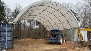 Adding 2 More Bays For Service.  Heavy Equipment Site Preparation.