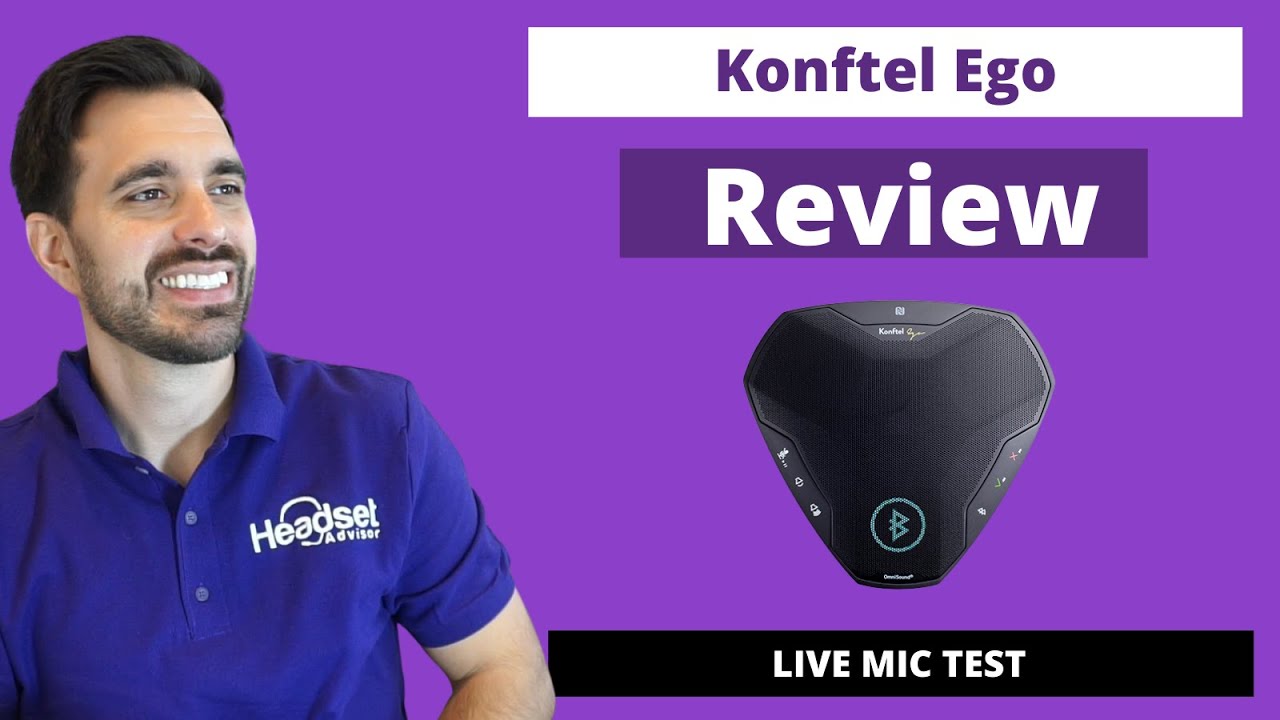 Konftel Ego Wireless Bluetooth Speakerphone Review - LIVE MIC TEST!