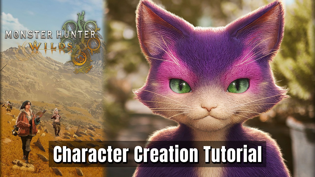 Monster Hunter Wilds - PURRLOIN (Pokemon) - Palico Character Creation Tutorial