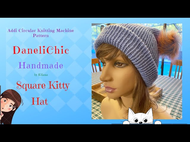 Square Beanie Cat Hat // Addi Sentro // Free DIY Knit Instructions