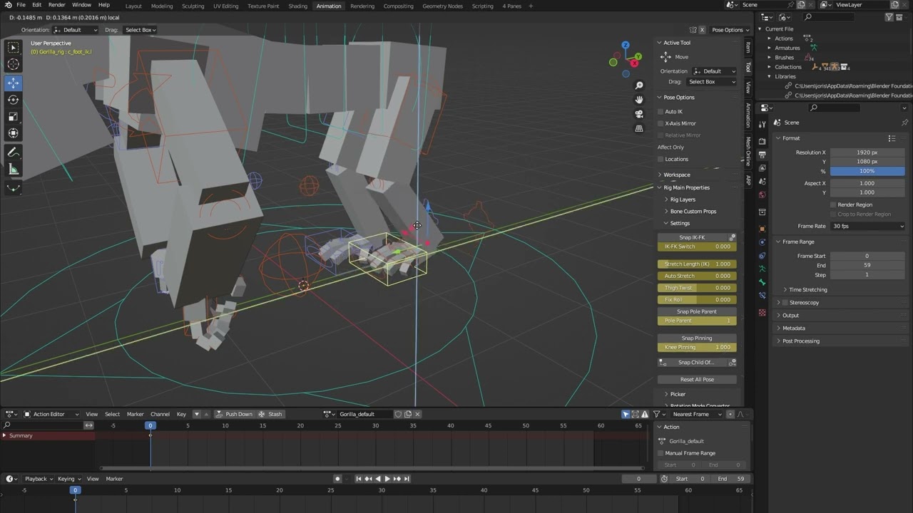 Gorilla Blender Rig | Auto-Rig Pro: Rig Library