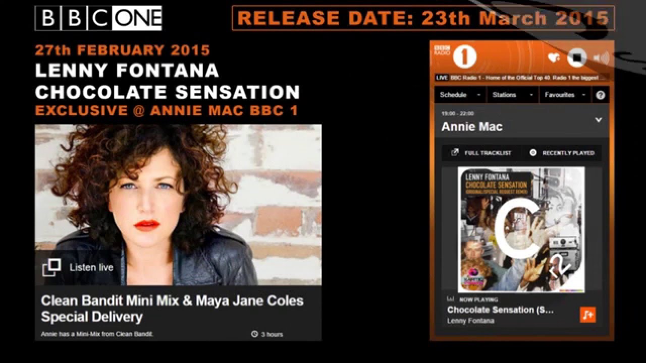⁣Annie Mac @ BBC 1 Lenny Fontana - Chocolate Sensation (Special Request Remix)