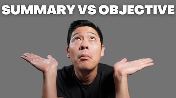 Resume summary vs objective - Which is best according to a recruiter