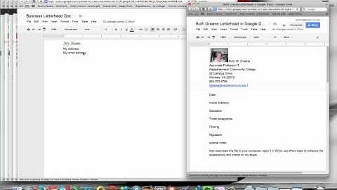 Google Docs Business Letter Basics