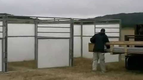 ChinookStalls.com - Step 3 Setting out cross rails for roof system