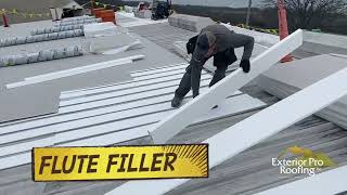 Metal Roof Repair - Membrane Roof over Metal Roof Installation