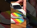 ⚡ Tesla Sand Cutting | Hidden Rainbow Inside ASMR 🔪 #asmr #shorts #satisfying #tesla