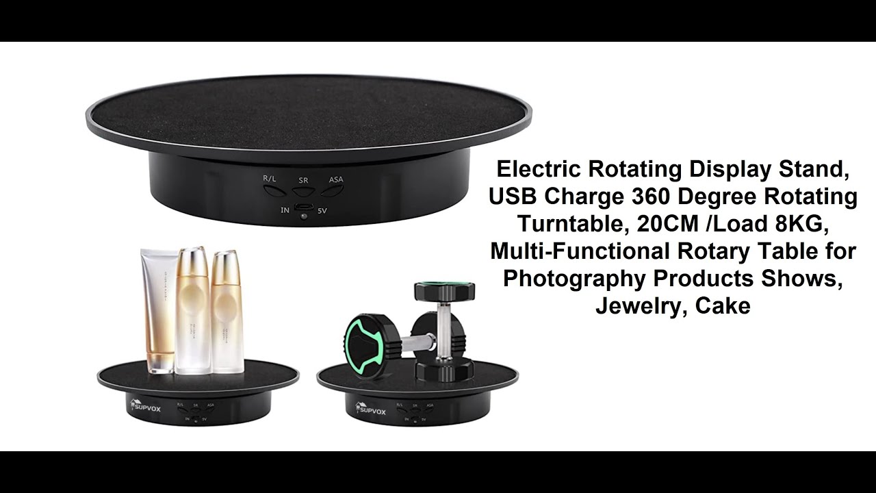 20cm electric rotating jewelry display stand