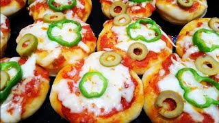 تحضير ميني بيتزا بالصلصة المميزة على طريقتي بعجينة قطنية هشة تصلح لكل أنواع المعجنات/ مقبلات رمضان