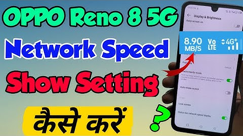 OPPO Reno 8 5G me Net Speed kaise show kare | OPPO Reno 8 5g Net Speed show setting