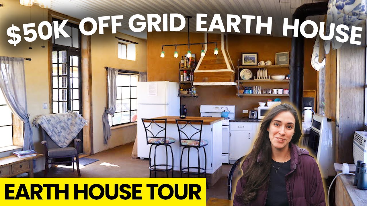 Exquisite $50k OFF GRID EARTH HOUSE made with COMPRESSED EARTH BLOCKS - Ryan Runge Netflix HGTV