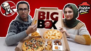 تجربة بيتزا فراخ كنتاكى الجديدة .. من بيتزا هت KFC chicken pizza 🍕🐔.. ميكسات المطاعم