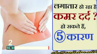 kamar dard kyu hota hai Jane aesa 5 reason/ by ska sajid/Why is the back pain