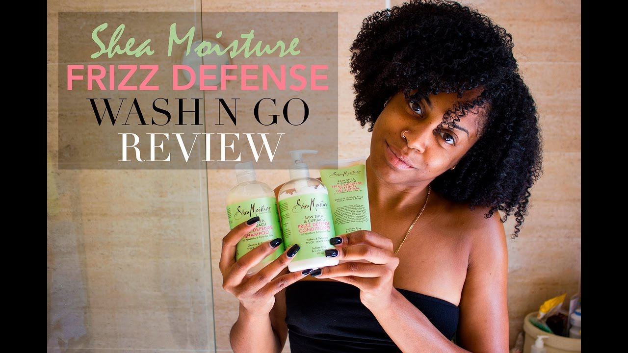 WASH N GO NATURAL HAIR SHEA MOISTURE FRIZZ DEFENSE REVIEW YouTube