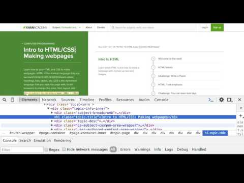 How to Inspect Elements for HTML and CSS