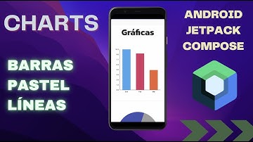 Gráficos en Android Jetpack Compose: Barras, Pastel, Lineas. Colores aleatorios. Línea punteada.
