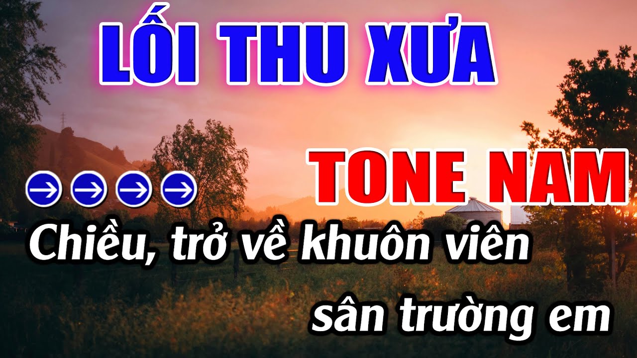 Lối Thu Xưa Karaoke Tone Nam ( Cm ) Karaoke Lâm Beat - Beat Mới
