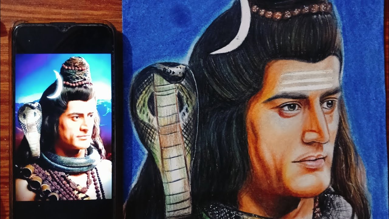 Drawing Lord Shiva Devon ke Dev Mahadev Mahadev Full Colouring partStep by step tutorial 