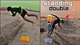 I tried standing double sideflip and triple cork🤯 | flips and stunts