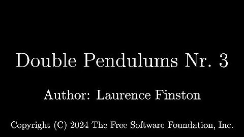 Double Pendulums Nr. 3