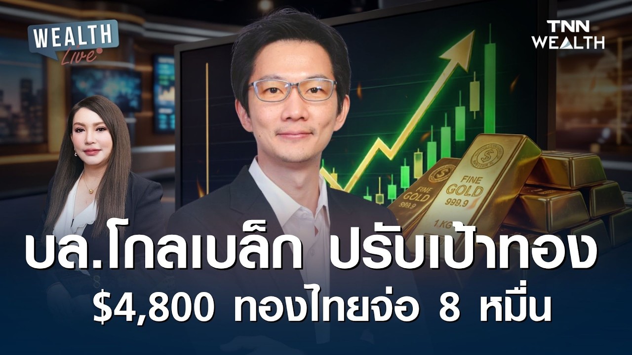 บล.โกลเบล็ก ปรับเป้าทองคำแตะ $4,800 รับปัจจัยดอลลาร์อ่อนค่า I WEALTH LIVE