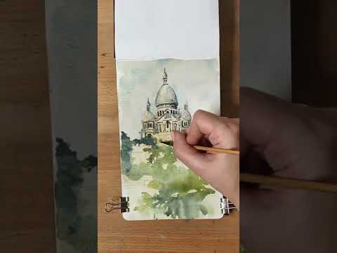 Sacré-Cœur, Paris #paris #watercolor #sketch #акварель