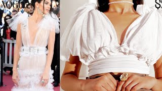 CANNES INSPIRED️HOW TO DIY EXPENSIVE TULLE CROPTOP️||Beginner's friendly sewing tutorial||