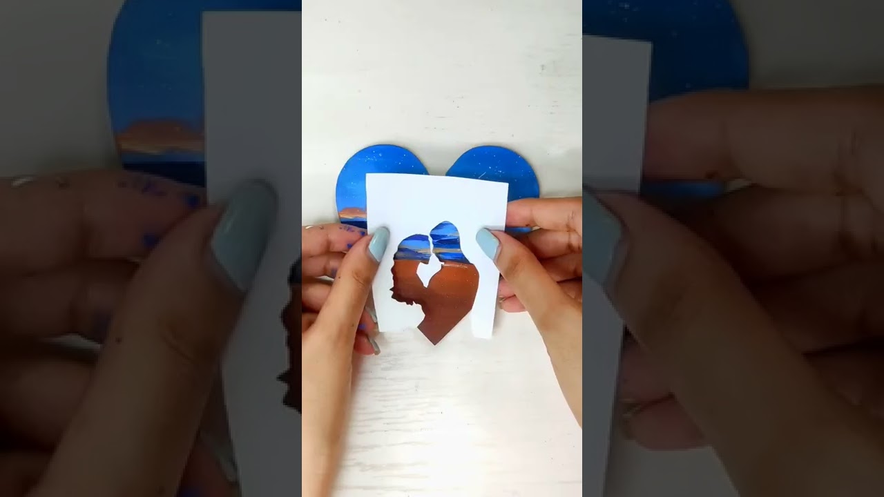 Easy Acrylic Painting to try 💙 Couple art 