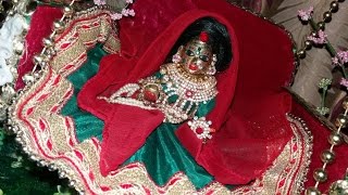 Shingar of Bal Gopal/ Laddo Goapl in Radha Rani Swaroop - बाल गोपाल का शिंगर राधा रानी रूप मे