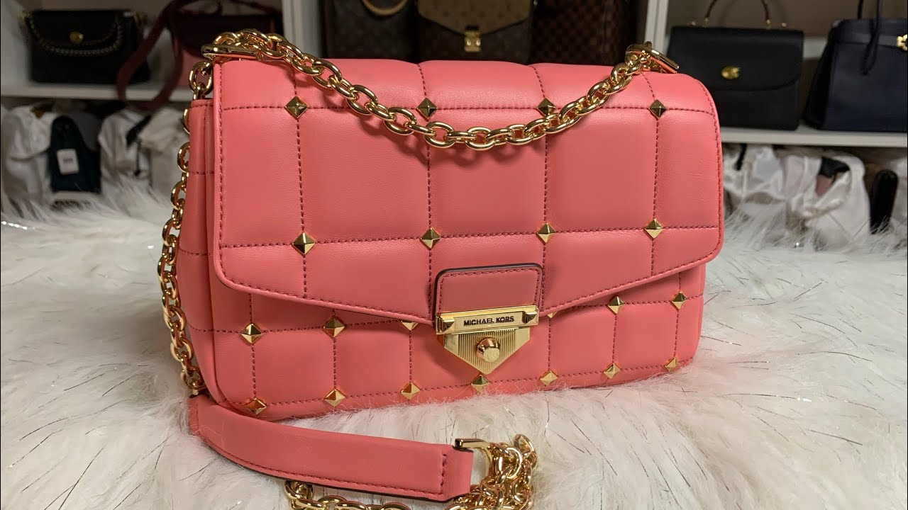 Michael Kors, Bags, New Michael Kors Pink Quilted Leather Chain Bag