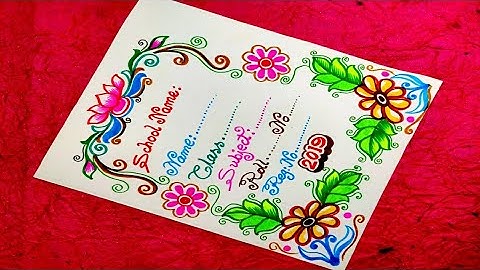 Project khata cover page design.//. Practical khata design. Tarun Art.