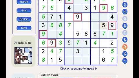 solve Sudoku puzzle in Sudoku Kingdom website