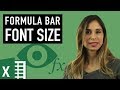 How to Change the Font Size in the Formula Bar in Excel