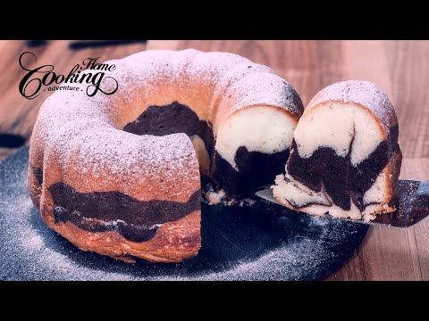 Marble Bundt Cake - Moist Vanilla and Chocolate Marble Cake | Home Cooking Adventure