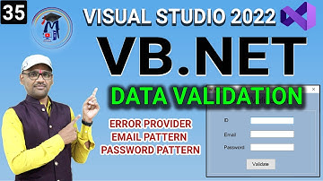 L35 Vb net Data Validation with Errorprovider Control | Validating e-mail & Password VB.Net