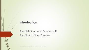 International Relations Lecture 2 by Sir Zahid | NOA Islamabad | CSS 2021