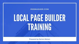 Local Page Training