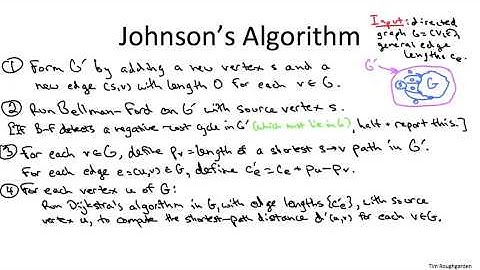 06 - Johnsons Algorithm II (11 min)