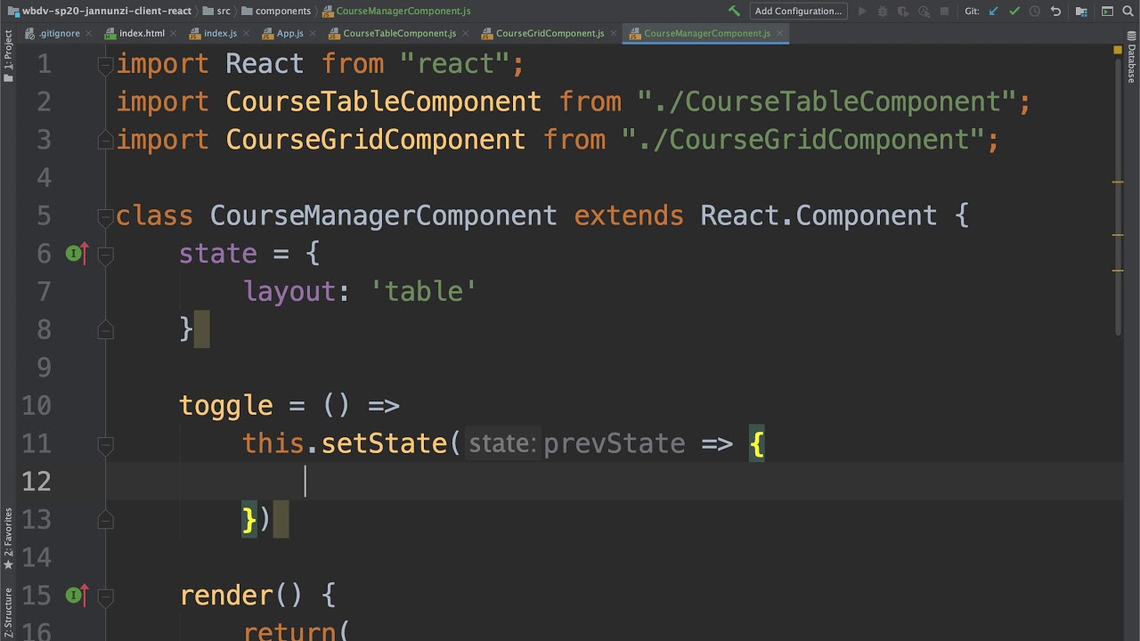 React state component. React state component