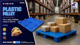 Plastic Pallet (1210 P4) in Pakistan | Heavy Duty Plastic Pallets for Warehouse & Industrial Storage