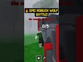 Roblox Wolf Attack! 🐺🔥 | Epic Gameplay Short #roblox #robloxhorror #mystrygames #shorts