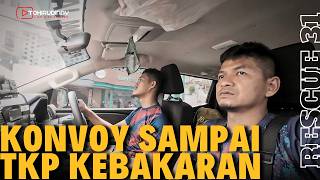 FIRE TRUCK CONVOY ARRIVES AT THE FIRE SCENE - Jelambar Baru Grogol Petamburan