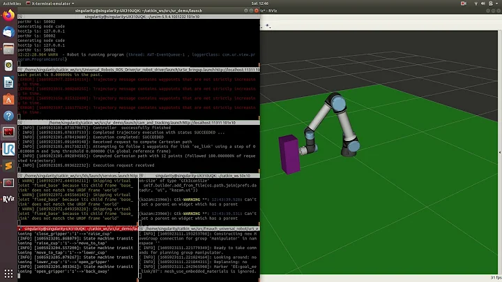 Moving UR5 simulated robot with URSim and Moveit