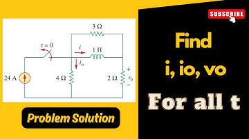 Determine i, io, and vo for all t in the circuit shown in Fig. 7.22.