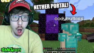 TO THE NETHER! | SML Gaming - TROLLING CODY IN MINECRAFT SURVIVAL! Reaction!