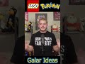 Ideas for Galar Lego Pokemon Sets #pokemon #gen8 #Galar #lego #legopokemon #pokemonlegos #legosets