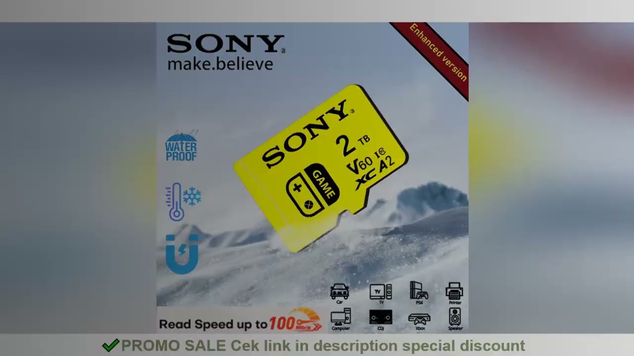 SONY Micro SD Card A2 V60 Fast 4K UHD TF Memory Card Compatible with Lenovo Nintendo Switch Drone -