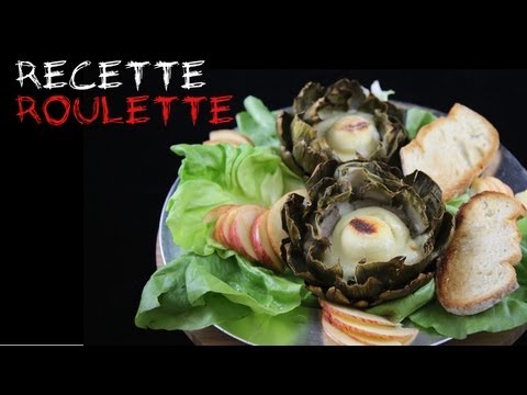 recette-:-chèvre-chaud-sur-fond-d'artichaut