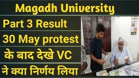 Magadh University part 3 Result 30 May Protest